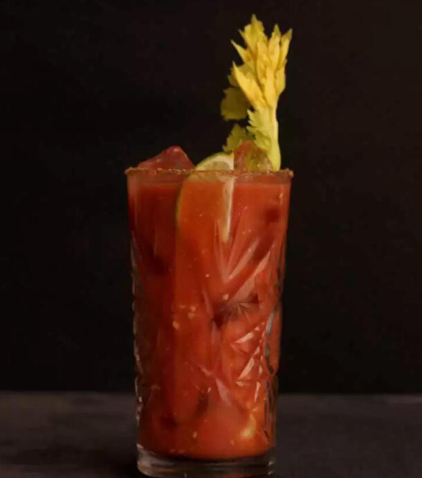 ❣ Bloodier Mary: ⅓ Fresh pressed tomato juice ⅓ Blood from recent organ donors* ⅙ Hot sauce (dragon pepper seeds brewed with vinegar, a pinch of sugar, and some tomato juice) ⅙ Vodka Splash of Worcestershire sauce Salt, pepper, and paprika